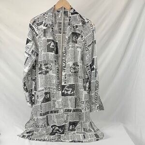 Live 4 Truth Black & White Newspaper-Print Button Down Shirt